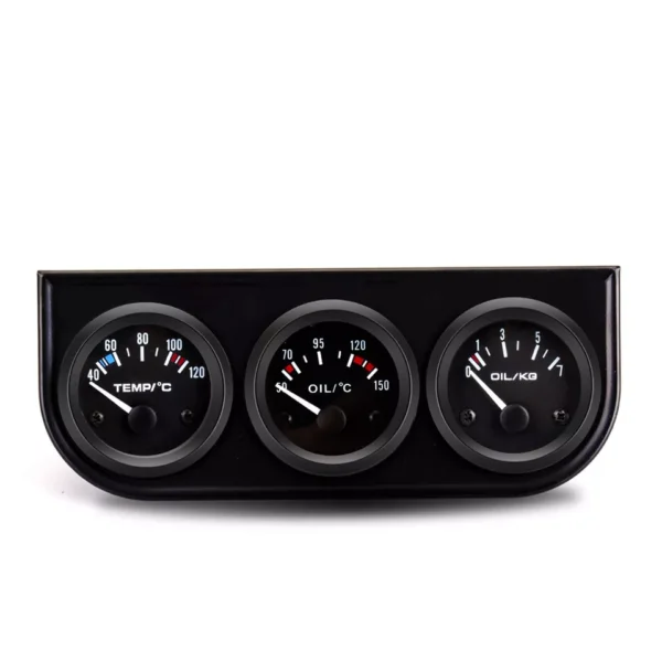 Oil Pressure Water Temp Oil Temperature Gauge Triple 3 in 1 Kit